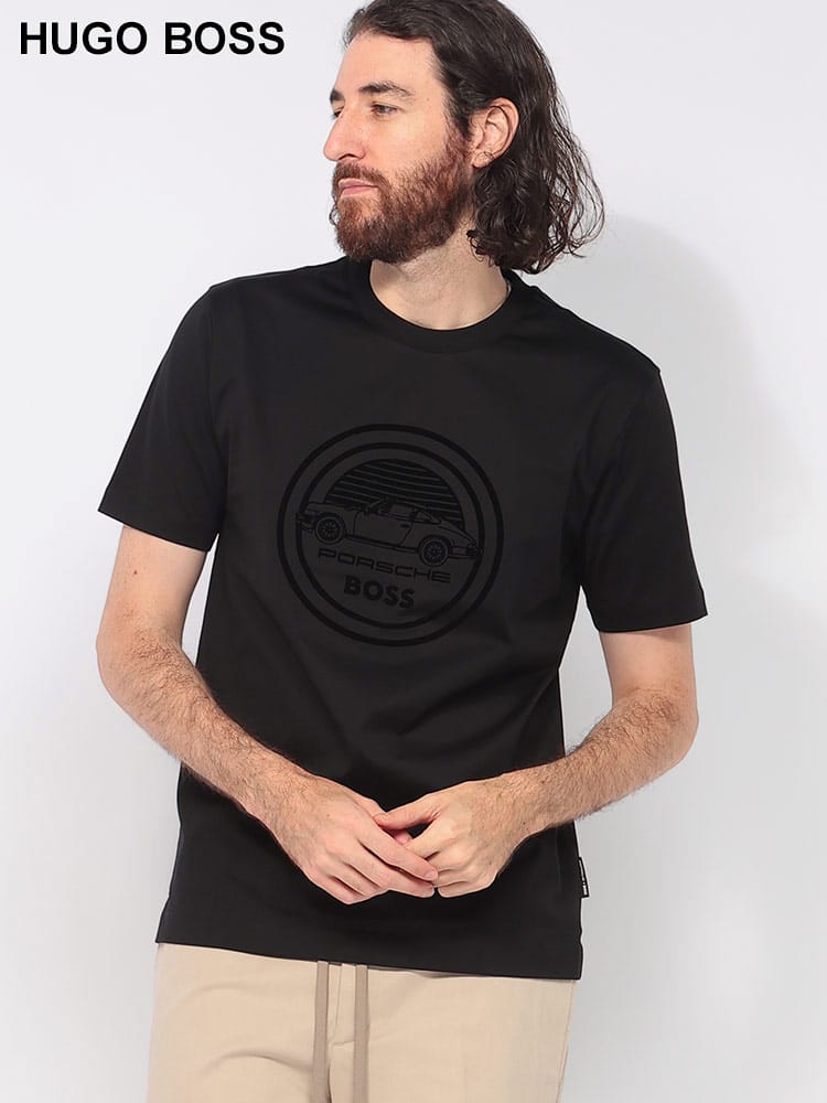HUGO BOSS (ヒューゴボス) PORSCHE×BOSS シルケットコットン 半袖 Tシャツ HB50522795 メンズ