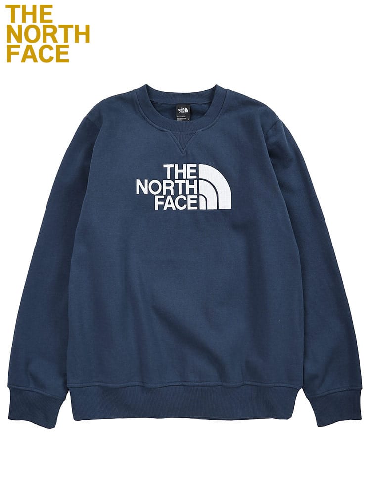 THE NORTH FACE (ザ ノースフェイス) 裏起毛 ロゴ刺繍 クルーネック 