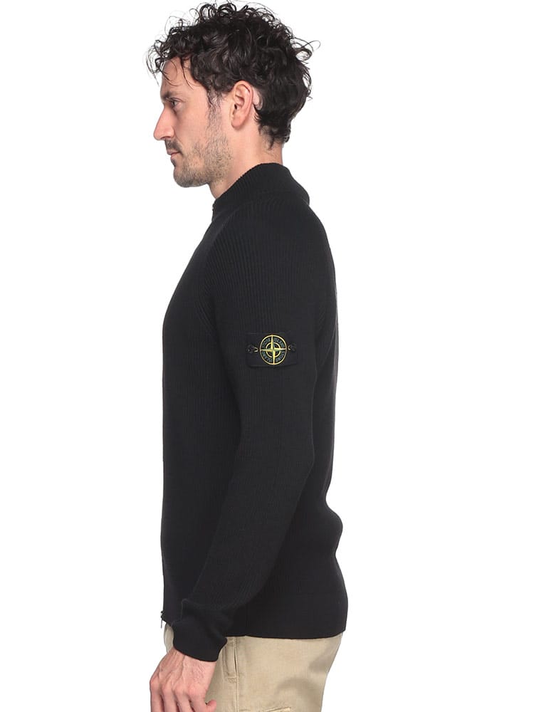 STONE ISLAND (ストーンアイランド) ウール リブ編み フルジップ 