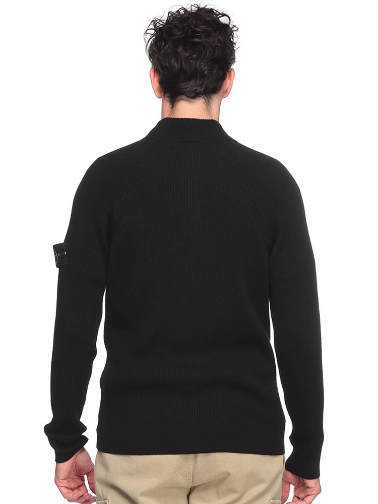 STONE ISLAND (ストーンアイランド) ウール リブ編み フルジップ 