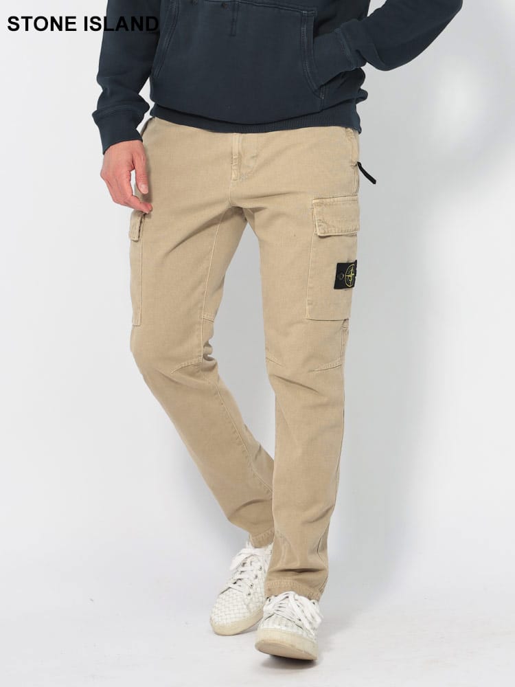 STONE ISLAND (ストーンアイランド) コットン ロゴパッチ テーパード 