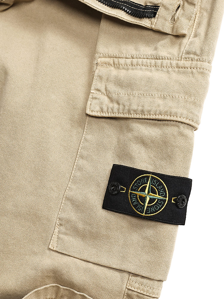 STONE ISLAND (ストーンアイランド) コットン ロゴパッチ テーパード カーゴパンツ SI811530401【サカゼン公式通販】