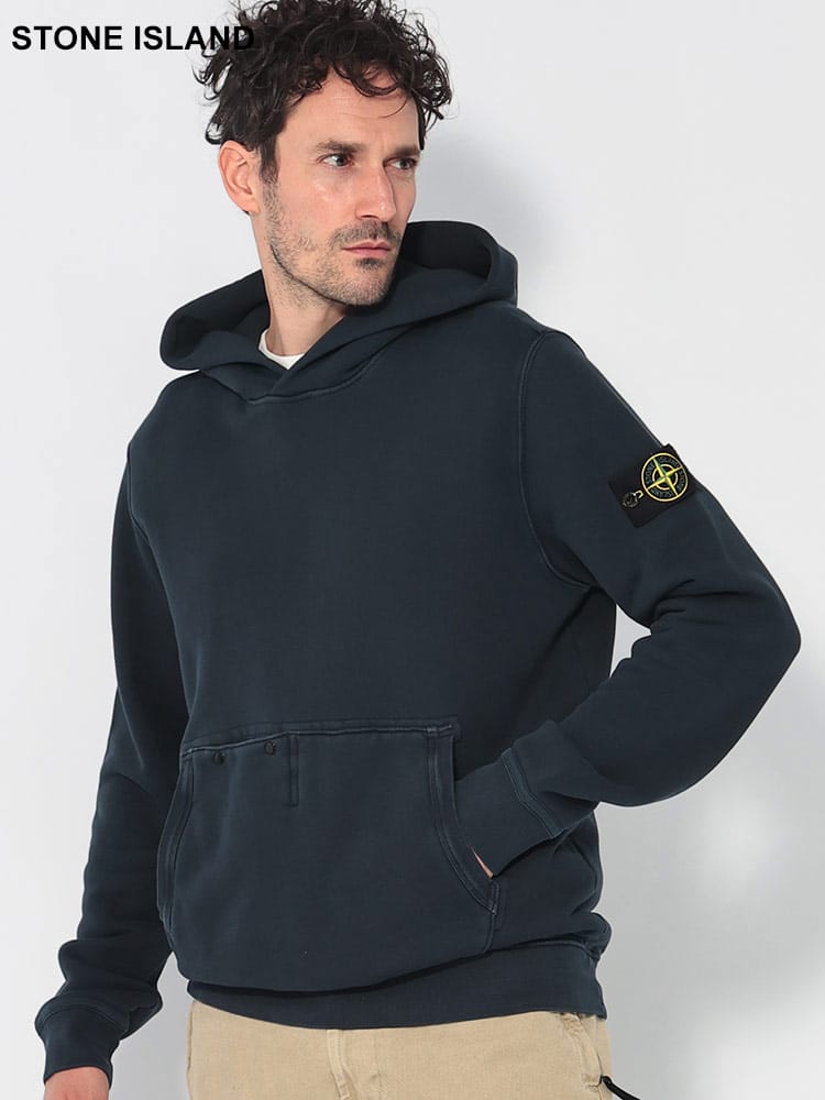 STONE ISLAND (ストーンアイランド) 裏毛 デザインポケット プル 