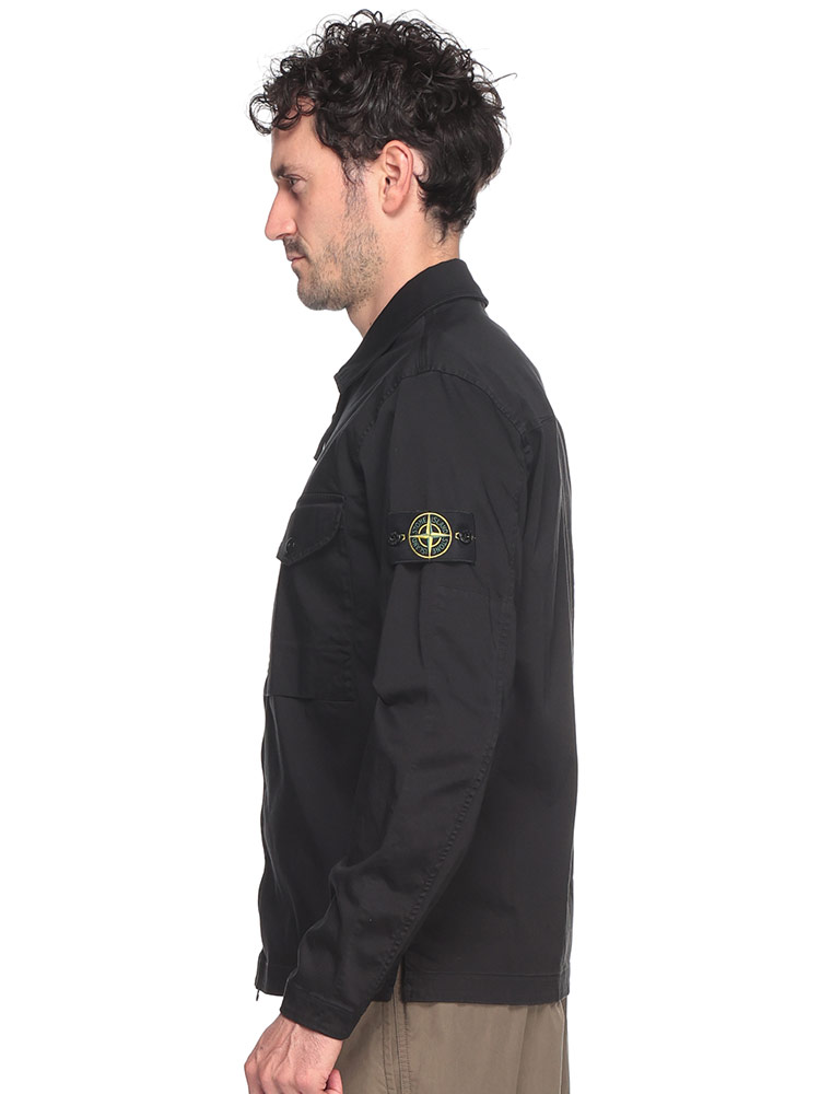 STONE ISLAND (ストーンアイランド) オーガニックコットン ダブルジップ オーバーシャツ SI8115128【サカゼン公式通販】