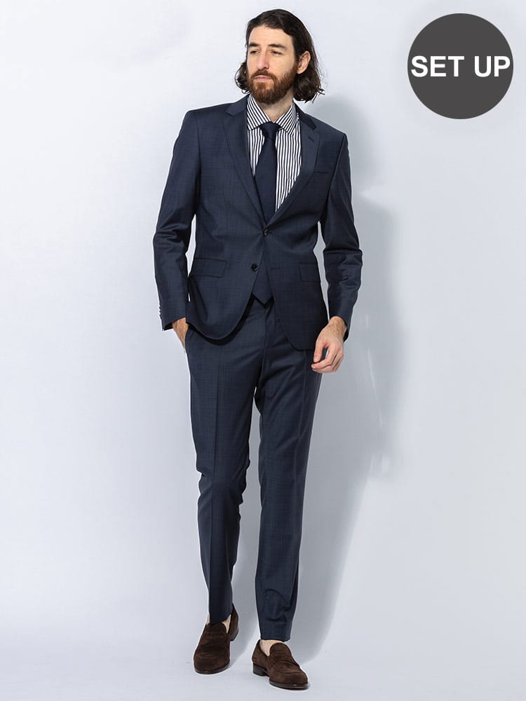 HUGO BOSS (ヒューゴボス) ストレッチ ウール混 シングル2ツ釦 