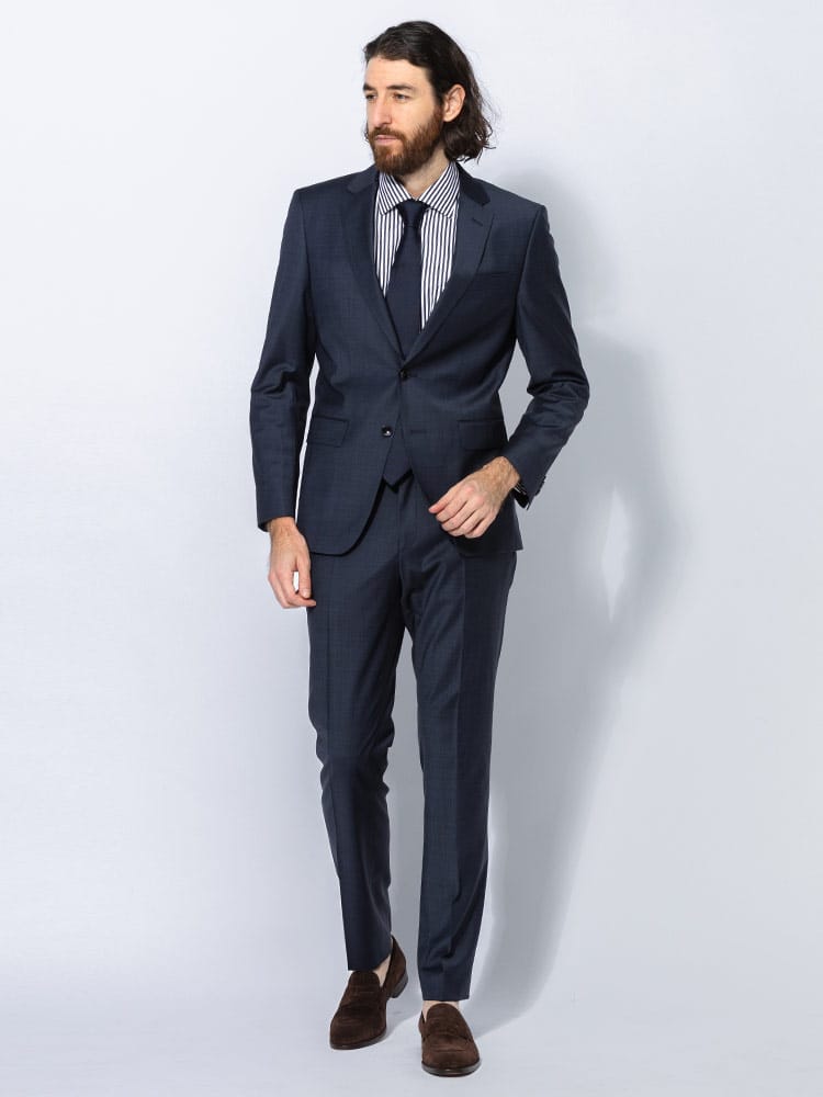 HUGO BOSS (ヒューゴボス) ストレッチ ウール混 シングル2ツ釦 