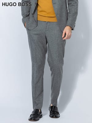 HUGO BOSS (ヒューゴボス) セットアップ対応 ストレッチフランネル ノータックパンツ HBGENIU10244939 メンズ