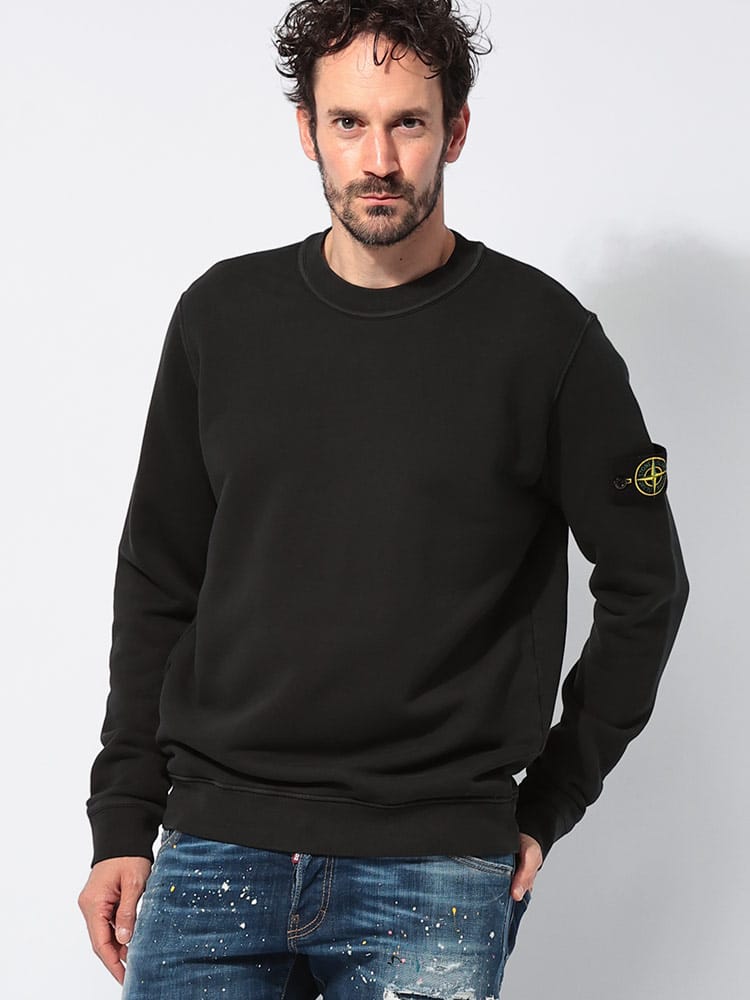 STONE ISLAND (ストーンアイランド) 裏毛 ガーメントダイ加工 クルーネック スウェットシャツ SI811561241 メンズ