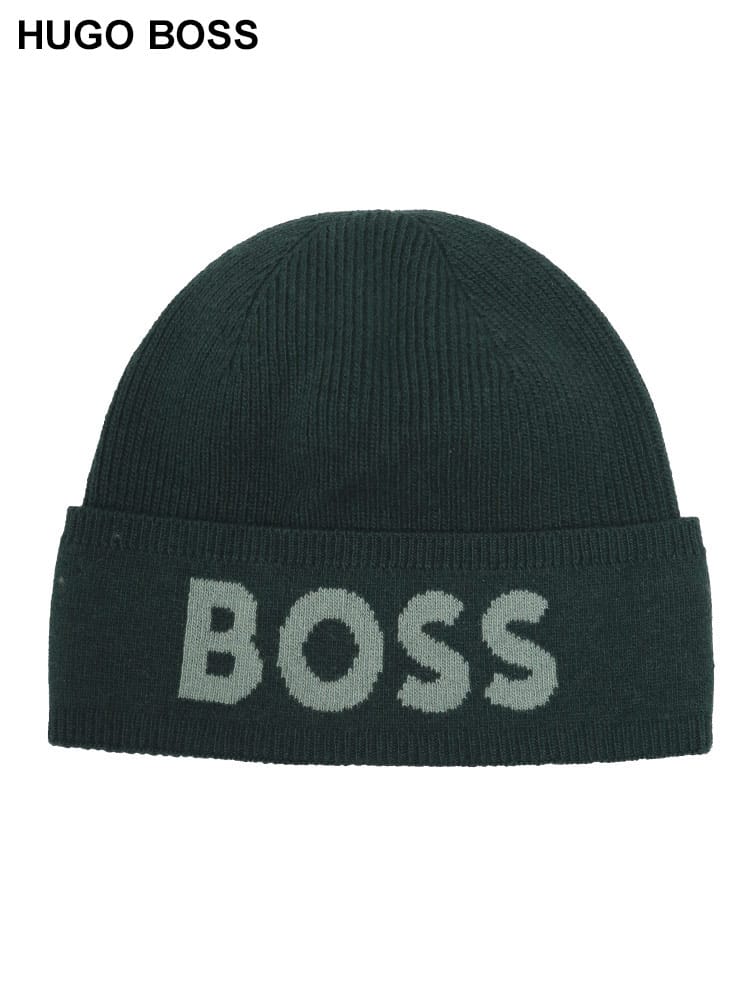 HUGO BOSS (ヒューゴボス) ウール混 ロゴ ニットキャップ HB50524348 メンズ