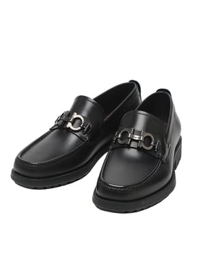 Ferragamo 靴 フェラガモ ガンチーニ スウェード24.5 ブラック 