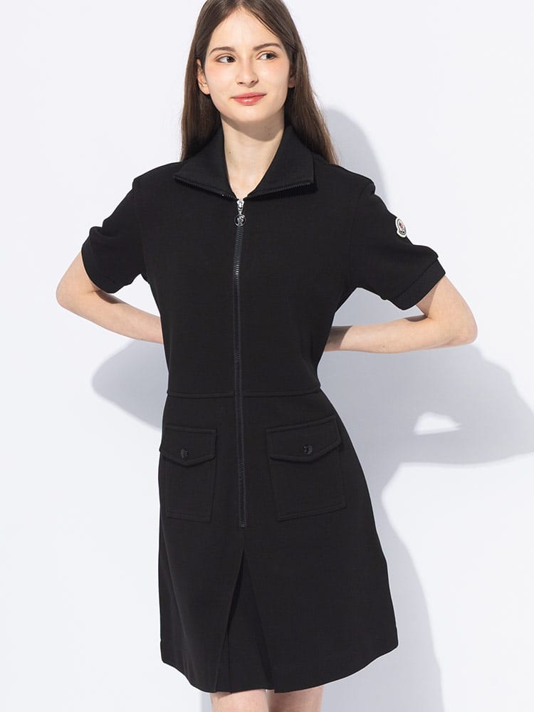 MONCLER (モンクレール) ジップ ポケット 半袖 ワンピース MCL8I00012899V9 レディース