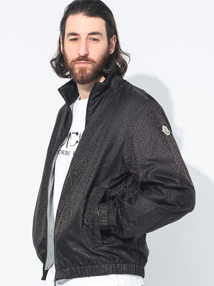 MONCLER (モンクレール) モノグラムプリント ナイロン フルジップ ブルゾン MCVANOISE5 メンズ