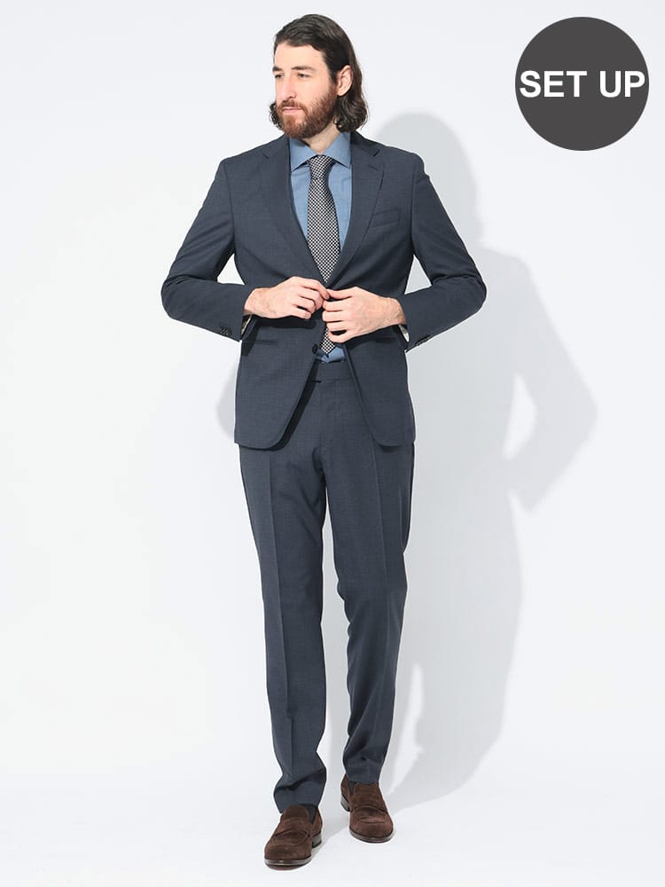 HUGO BOSS (ヒューゴボス) ストレッチウール シングル ノータック スーツ HBHG10269499 メンズ