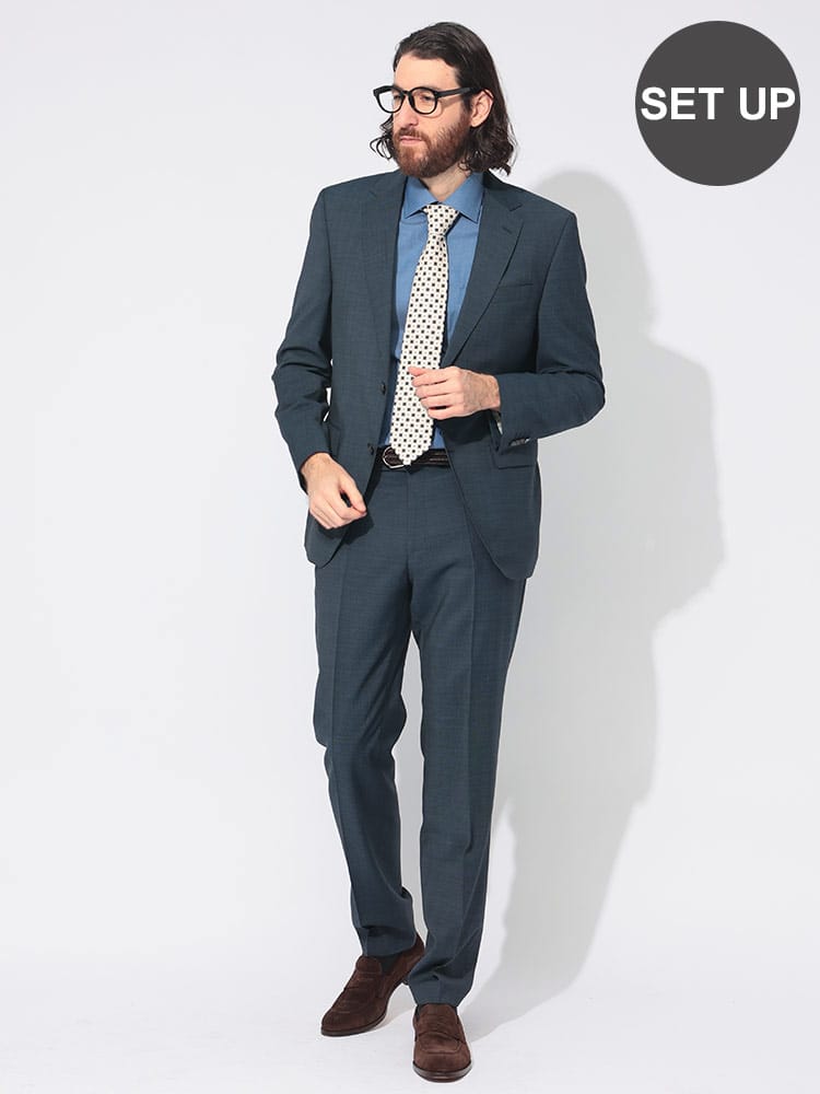 HUGO BOSS (ヒューゴボス) ナチュラルストレッチ ウール シングル ノータック スーツ HBJE10269056 メンズ