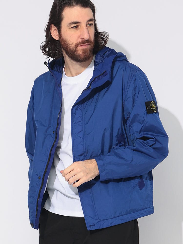 STONE ISLAND (ストーンアイランド) ナイロン フルジップ ブルゾン CRINKLE REPS SI4100092S0A23 メンズ