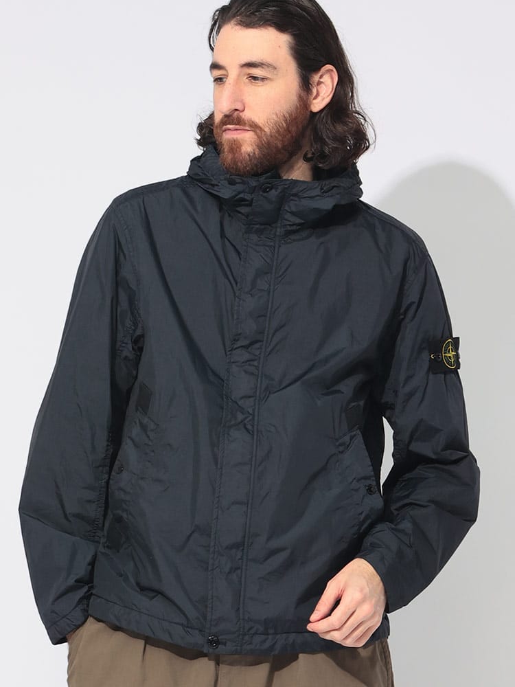 STONE ISLAND (ストーンアイランド) ナイロン フルジップ ブルゾン CRINKLE REPS SI4100092S0A23 メンズ