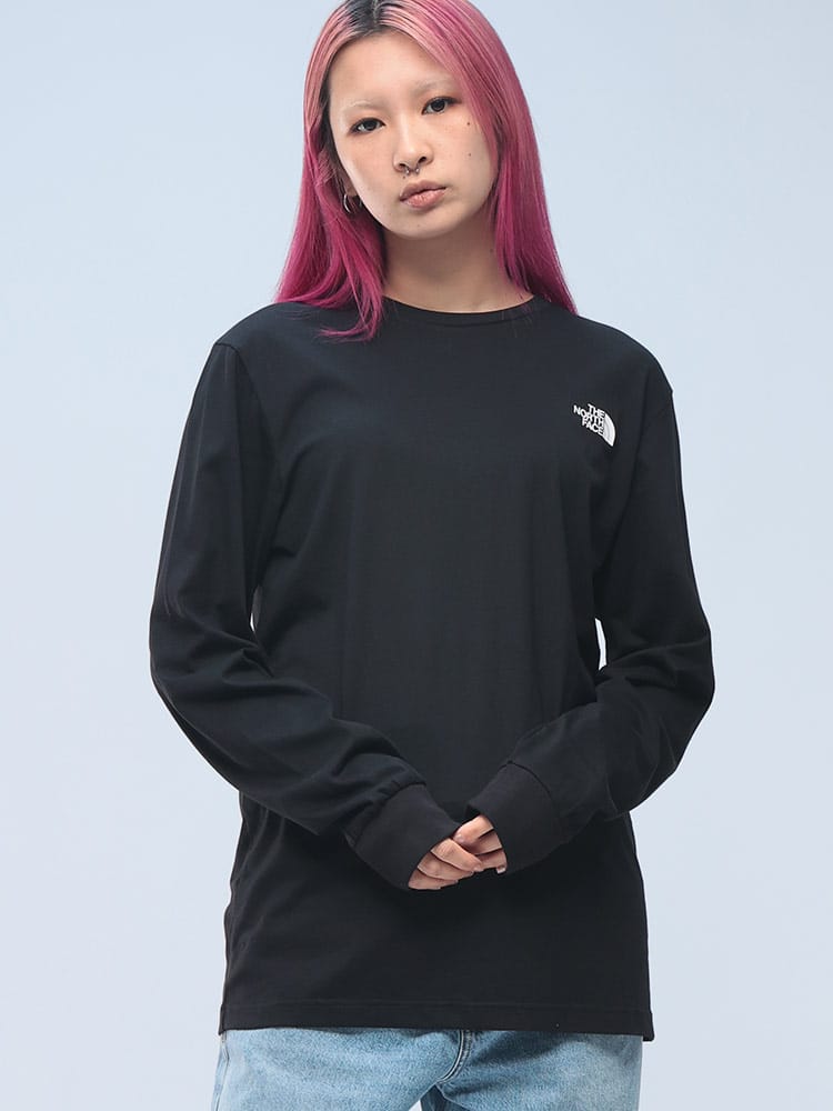THE NORTH FACE (ザ ノースフェイス) バックロゴ クルーネック イージー 長袖 Tシャツ NF0A8A6F