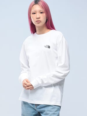 THE NORTH FACE (ザ ノースフェイス) バックスクエアロゴ クルーネック 長袖 Tシャツ NF0A87NN