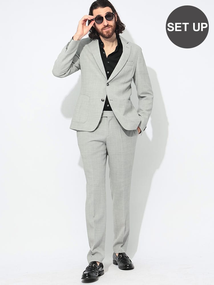 HUGO BOSS (ヒューゴボス) メッシュ シングル ジャケット パンツ セットアップスーツ HBHG10268960 メンズ