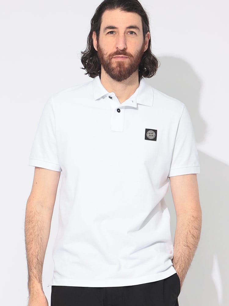 STONE ISLAND (ストーンアイランド) ロゴパッチ 半袖 ポロシャツ SI22002SCS0017 メンズ
