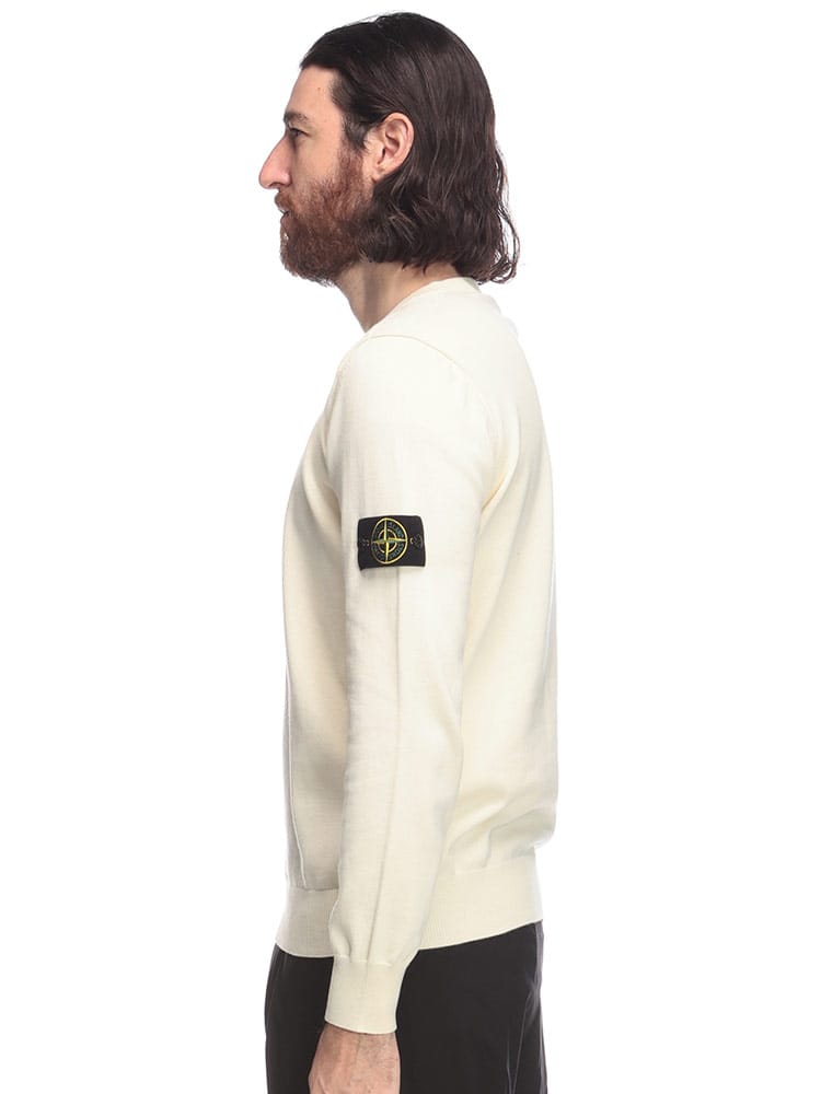 STONE ISLAND (ストーンアイランド) 袖ロゴ クルーネック ニット SOFT 