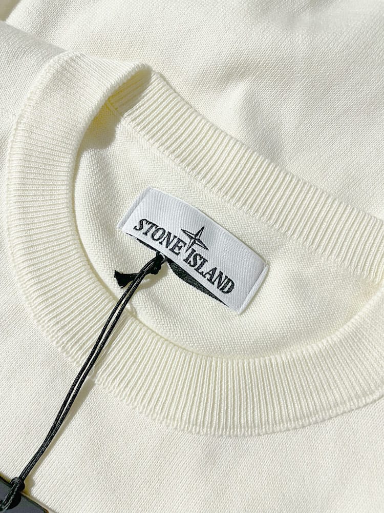 STONE ISLAND (ストーンアイランド) 袖ロゴ クルーネック ニット SOFT 