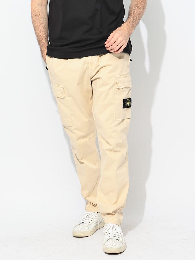 STONE ISLAND (ストーンアイランド) ストレッチツイル ロゴ カーゴ 