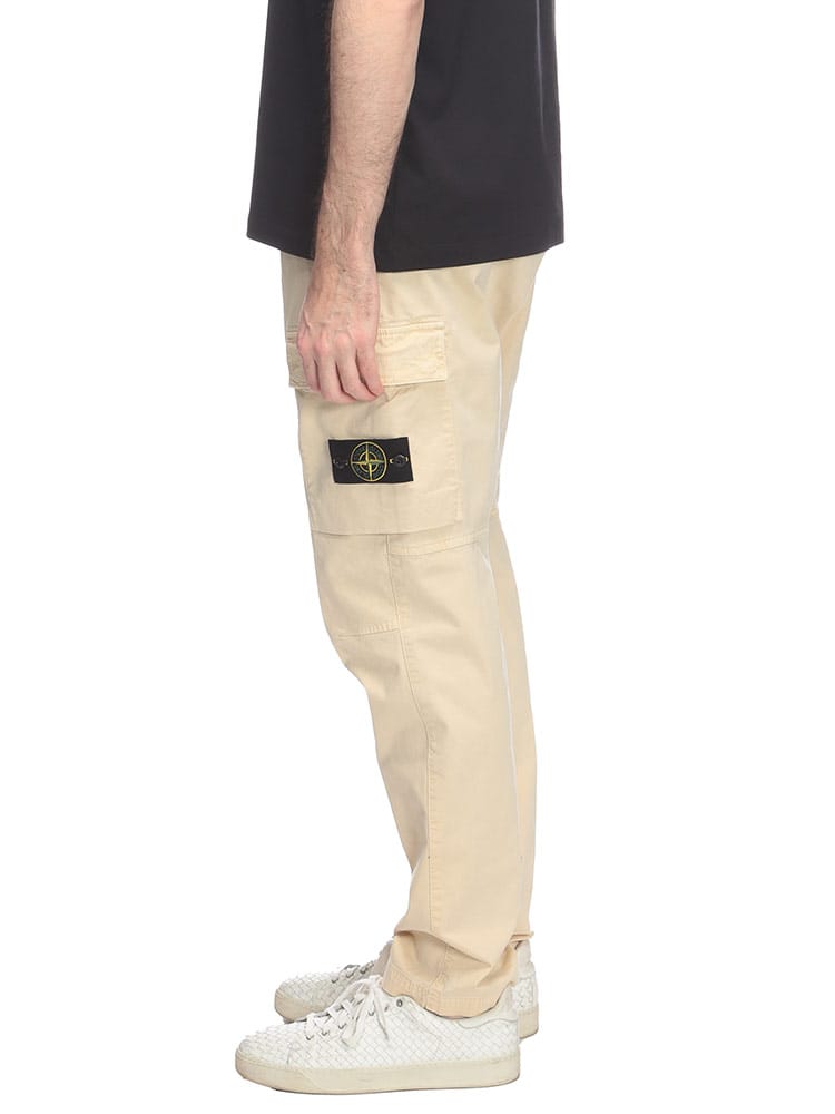 STONE ISLAND スーピマコットン ツイールストレッチ カーゴパンツ 