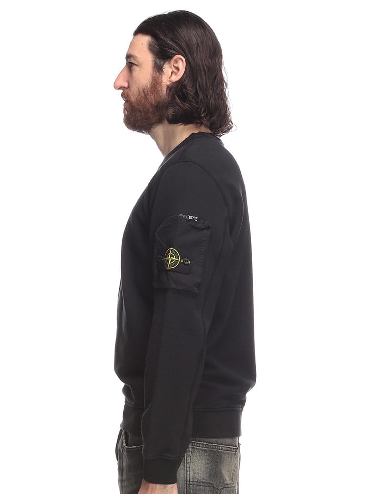 STONE ISLAND (ストーンアイランド) ジップポケット クルーネック 