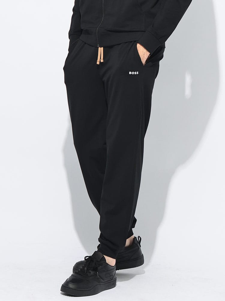HUGO BOSS (ヒューゴボス) ストレッチコットン ワンポイントロゴ ジャージー パンツ セットアップ可能 HB50515305 メンズ