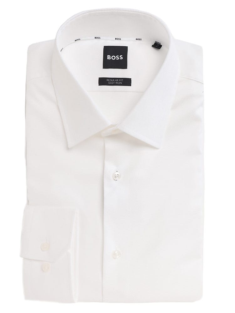 HUGO BOSS (ヒューゴボス) ストレッチ 長袖 ドレスシャツ EASY IRON メンズ