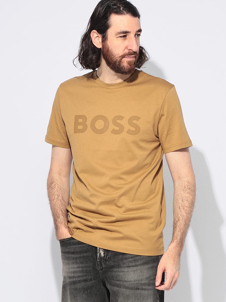 HUGO BOSS (ヒューゴボス) BOSSロゴ クルーネック 半袖 Tシャツ メンズ