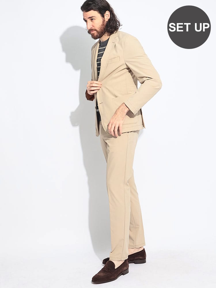 HUGO BOSS (ヒューゴボス) ストレッチ ポケッタブル シングル ジャケット パンツ セットアップ メンズ