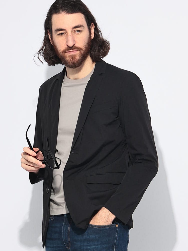 HERNO (ヘルノ) ストレッチナイロン シングル ジャケット メンズ
