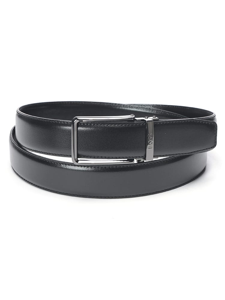 HUGO BOSS (ヒューゴボス) クスエアバックル イタリアンレザー オートロックベルト メンズ