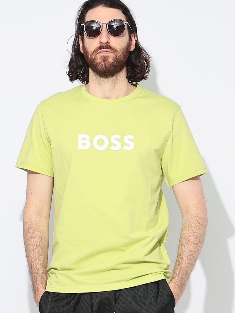 HUGO BOSS (ヒューゴボス) ロゴプリント クルーネック 半袖 Tシャツ メンズ