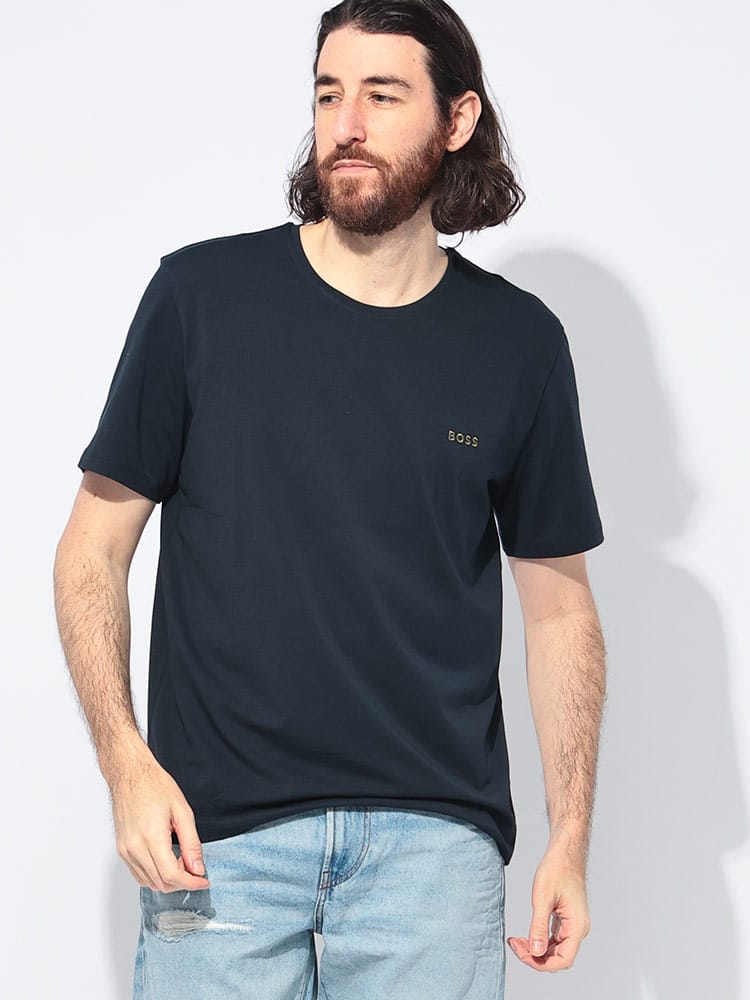 HUGO BOSS (ヒューゴボス) ミニロゴ クルーネック 半袖 Tシャツ メンズ