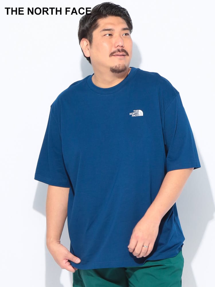 ロゴ刺繍 クルーネック 半袖 Tシャツ ESSENTIAL OVERSIZE TEE 大きいサイズ メンズ