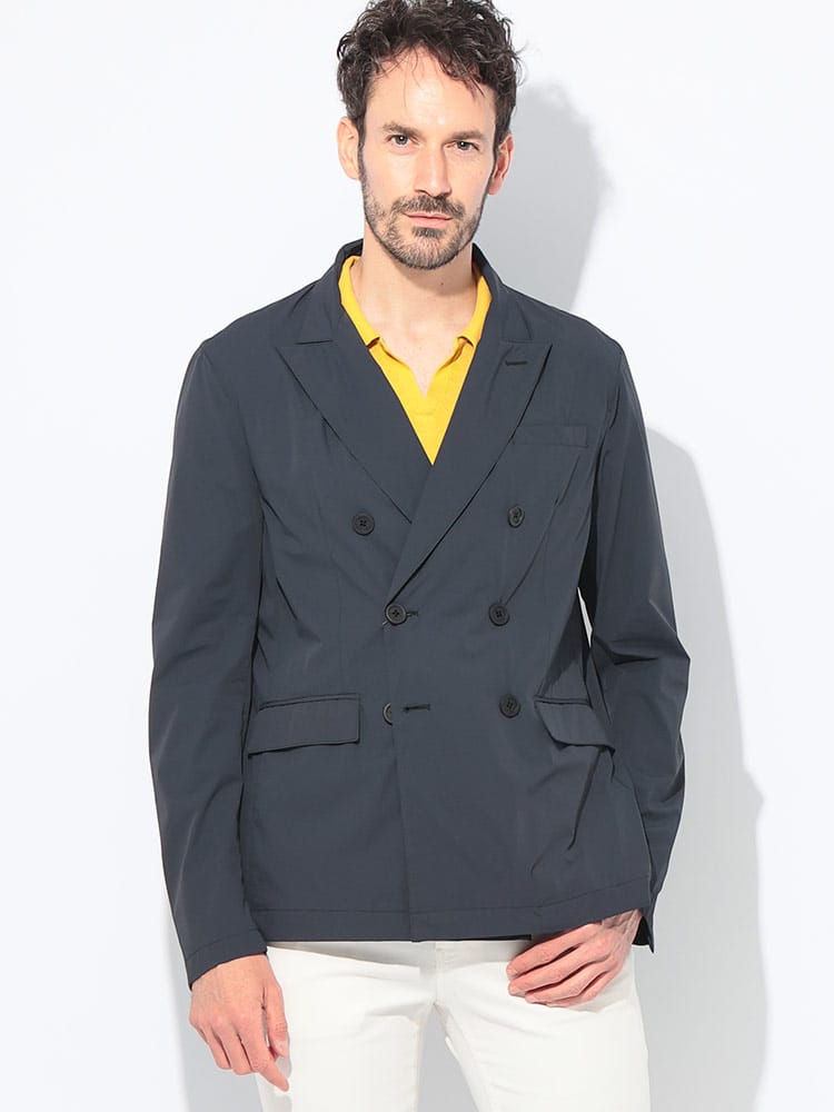 HERNO (ヘルノ) ストレッチナイロン ダブル ジャケット メンズ