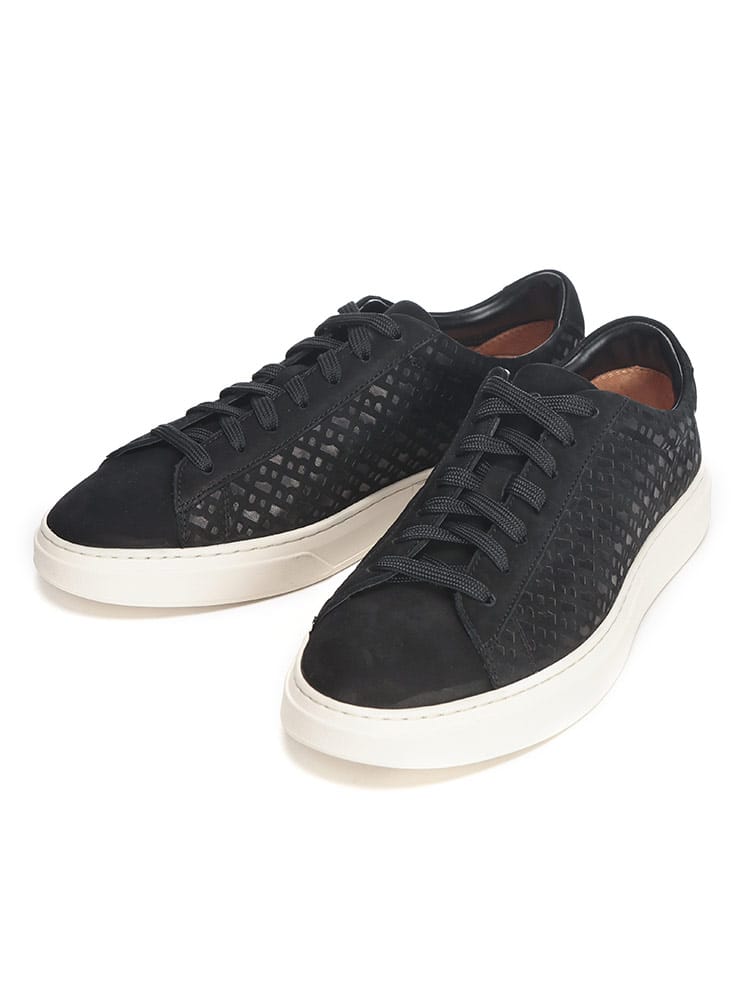 HUGO BOSS (ヒューゴボス) モノグラム レザースニーカー メンズ