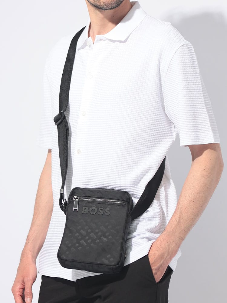 HUGO BOSS (ヒューゴボス) BBモノグラム ミニショルダーバッグ メンズ 