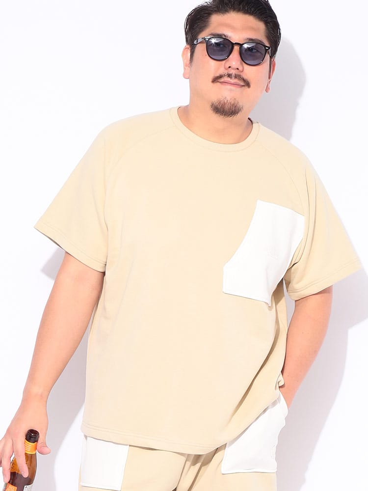 Tシャツ ワンポイント ポケット スウェット TERRY RELAXED TEE トップス プルオーバー スエット 裏毛 春 夏 大きいサイズ メンズ