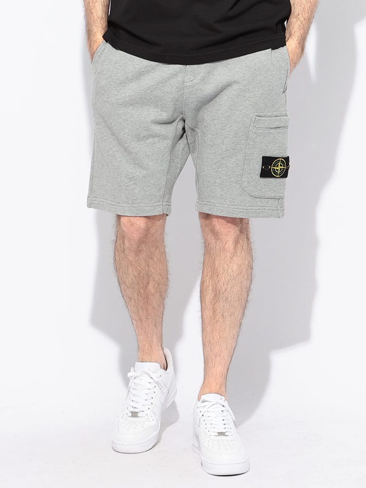 STONE ISLAND (ストーンアイランド) カーゴバミューダ スウェット ショートパンツ メンズ