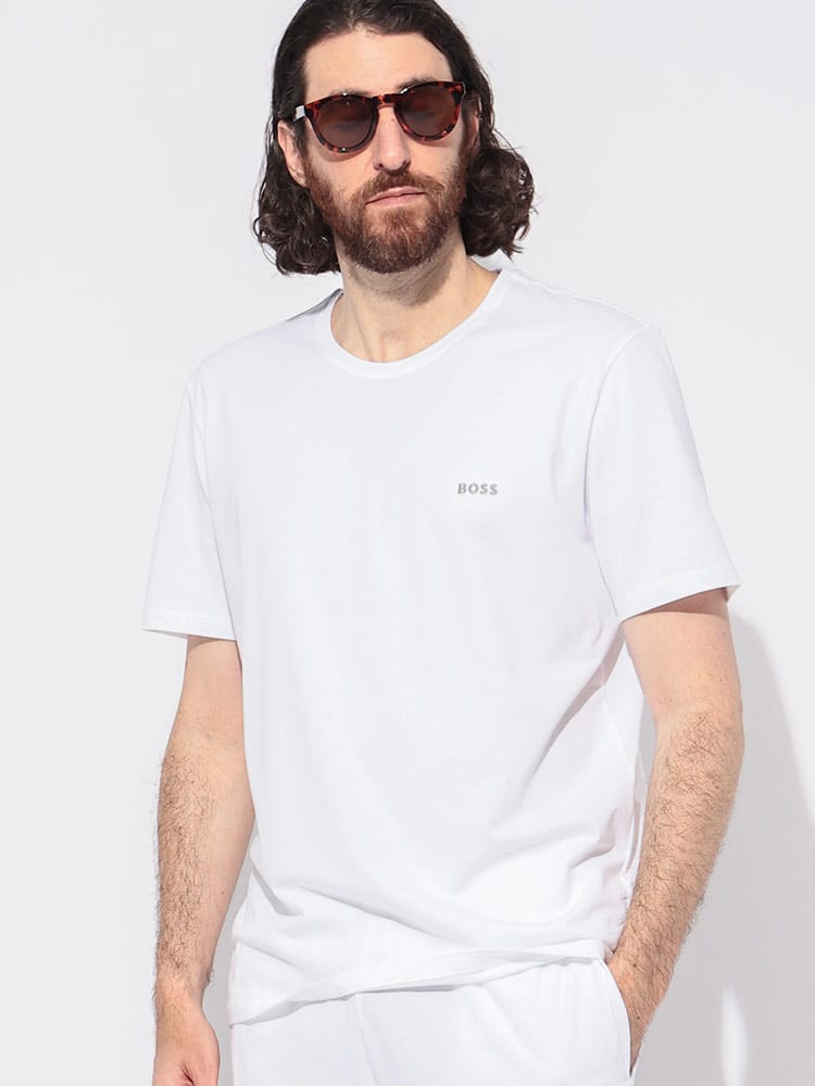 HUGO BOSS (ヒューゴボス) ミニロゴ クルーネック 半袖 Tシャツ メンズ