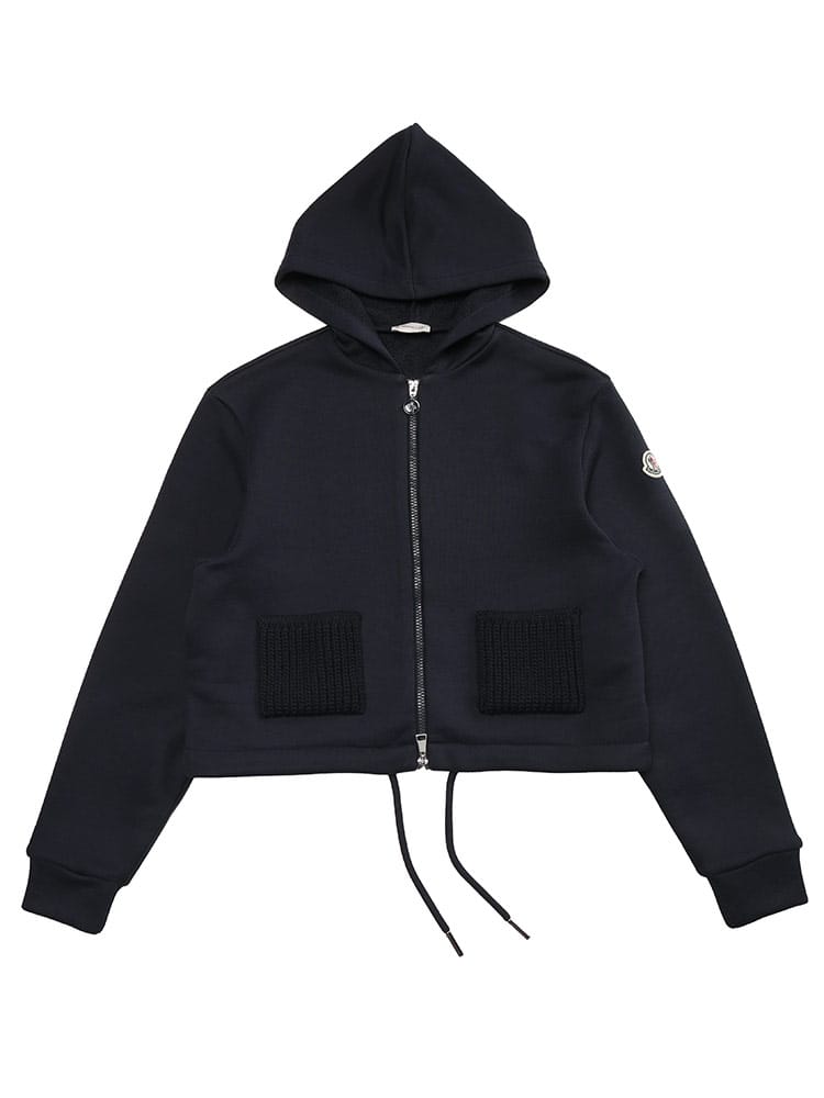 MONCLER (モンクレール) フロントニットポケット フルジップ パーカー 