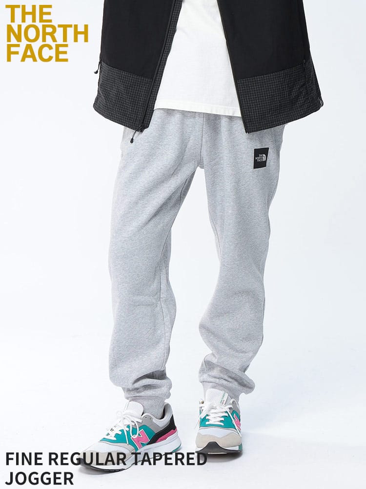 THE NORTH FACE (ザ ノースフェイス) ワンポイントロゴ テーパード 裏起毛 スウェット パンツ FINE REGULAR TAPERED JOGGER ボトムス