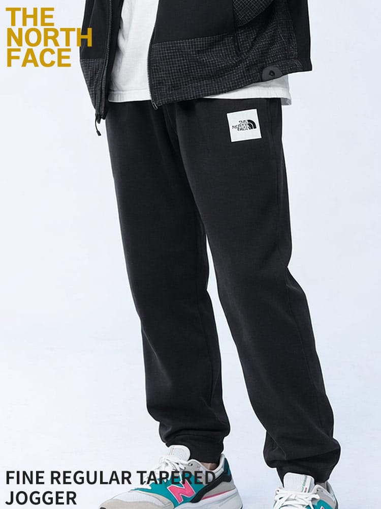 THE NORTH FACE (ザ ノースフェイス) ワンポイントロゴ テーパード 裏起毛 スウェット パンツ FINE REGULAR TAPERED JOGGER ボトムス