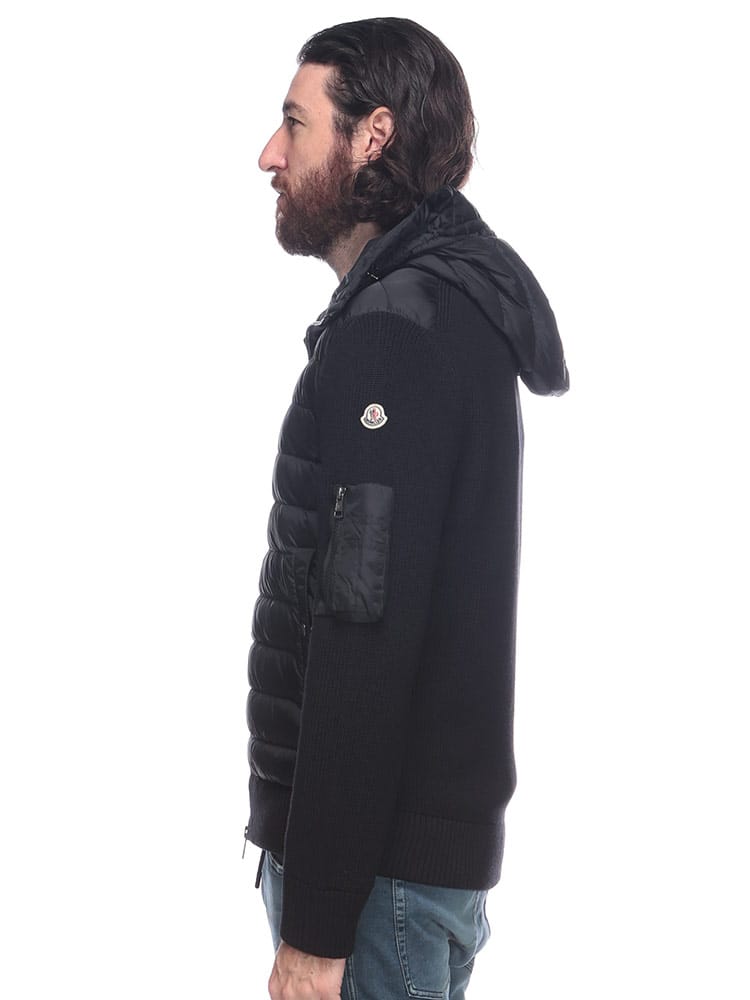 MONCLER (モンクレール) フード フロントダウン フルジップ ニット 