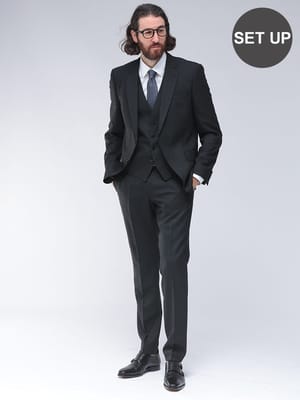 HUGO BOSS (ヒューゴボス) REDA ジャージ生地 無地 2つボタン シングル 