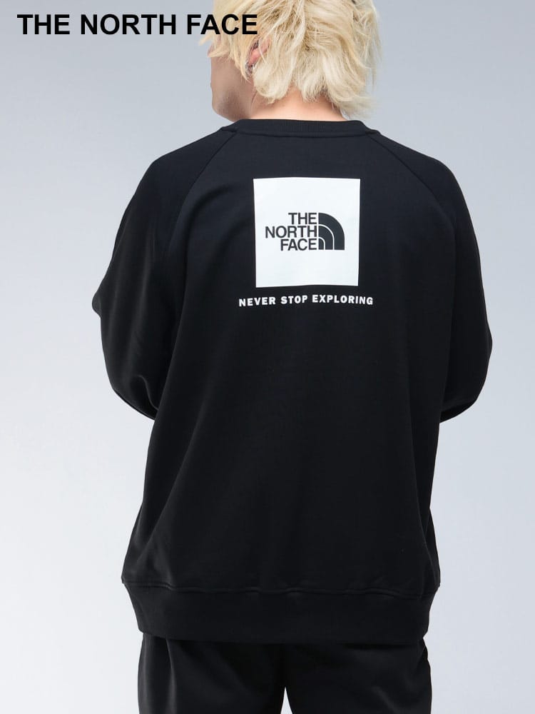 スウェット トレーナー ボックスロゴバックプリント クルーネック Raglan Redbox Sweatshirt NF0A89FAD22 トップス シャツ ロゴ 大きいサイズ メンズ